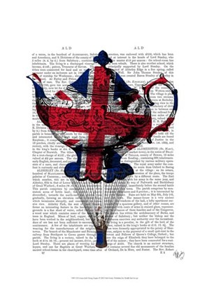 Framed Union Jack Flying Teapot Print