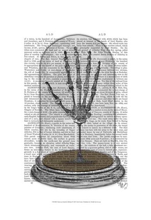 Framed Skeleton Hand In Bell Jar Print