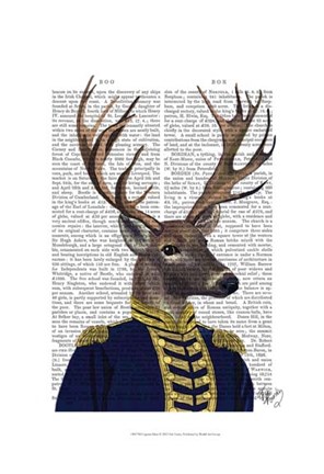 Framed Captain Deer Print