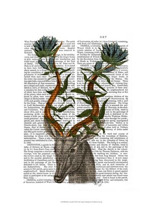 Framed Blue Gazelle Print