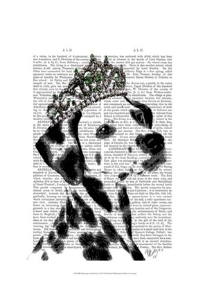 Framed Dalmatian with Tiara Print