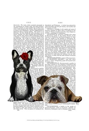 Framed French Bulldog and English Bulldog Print