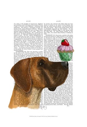 Framed Great Dane and Cupcake Print