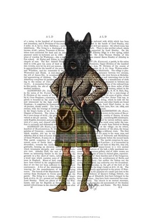 Framed Scottish Terrier in Kilt Print
