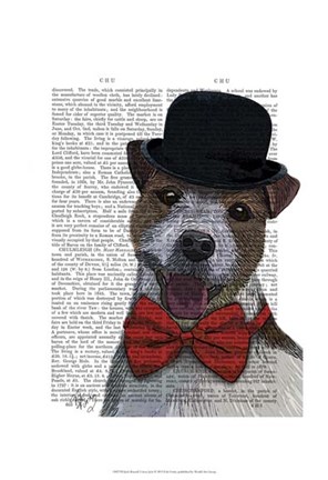 Framed Jack Russell Union Jack Print