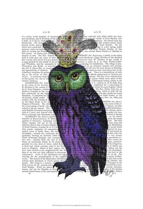 Framed Purple Owl Print