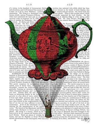 Framed Flying Teapot 2 Red and Green Print