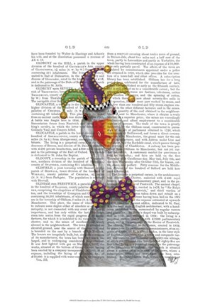 Framed Mardi Gras Goose Jester Hat Print