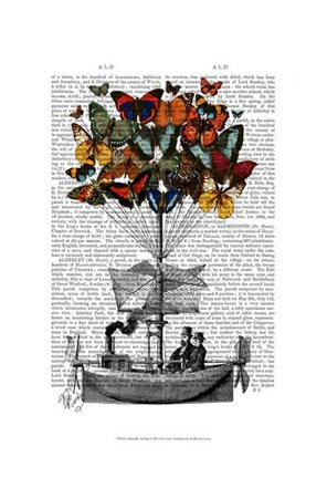 Framed Butterfly Airship Print