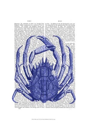 Framed Blue Crab Print