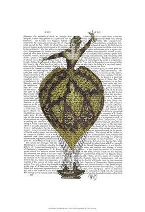Framed Hot Air Balloon Woman 1 Print