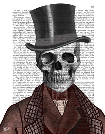 Framed Skeleton Gentleman and Top hat Print