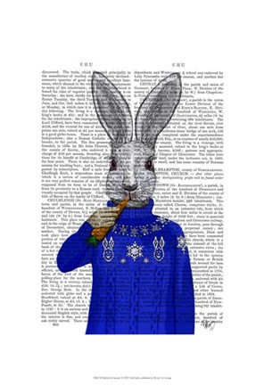 Framed Rabbit In Sweater Print