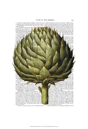 Framed Globe Artichoke Print 2 Print