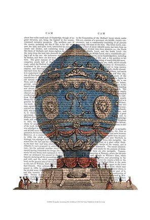 Framed Montgolfier Aerostatique Hot Air Balloon Print