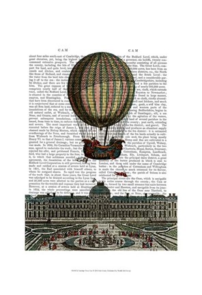 Framed Airship Over City Print