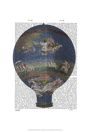 Framed Machine Aerostatique Hot Air Balloon Print