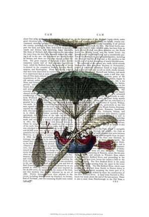 Framed Place Du Louvre Hot Air Balloon Print