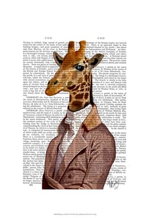 Framed Regency Giraffe Print