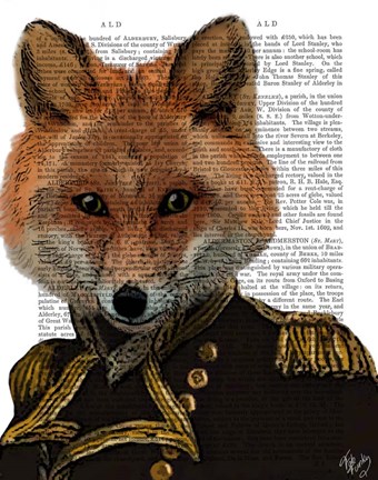 Framed Admiral Fox Portrait Print