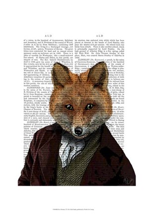Framed Fox Portrait 2 Print