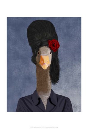 Framed Amy Winehouse Goose II Print