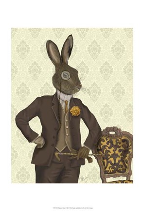 Framed Dapper Hare Print