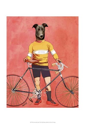Framed Greyhound Cyclist Print