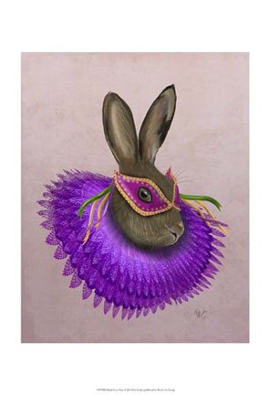 Framed Mardi Gras Hare Print