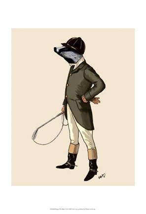 Framed Badger The Rider Full II Print