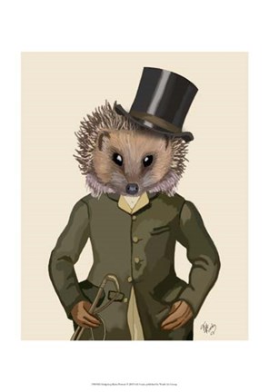 Framed Hedgehog Rider Portrait Print