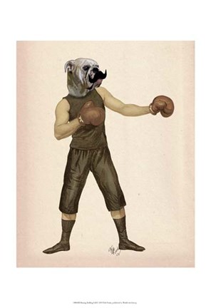 Framed Boxing Bulldog Full Print