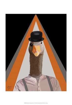Framed Clockwork Orange Goose Print