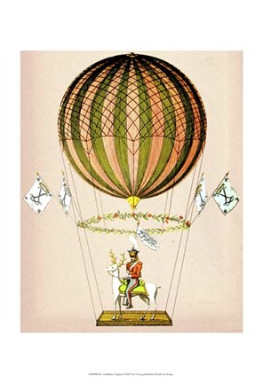 Framed Hot Air Balloon Zephire Print
