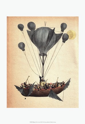 Framed Diligenza Per La Luna Print