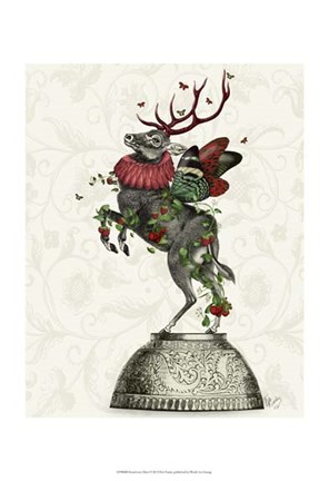 Framed Strawberry Deer Print