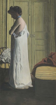 Framed Woman Removing her Chemise, c. 1900 Print