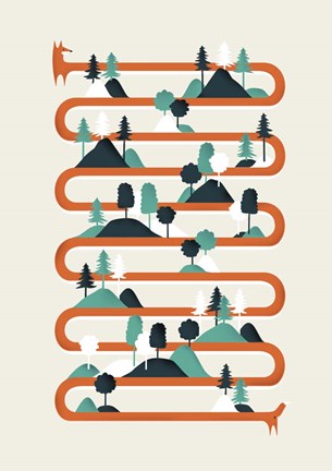 Framed Foxy Stripes Print