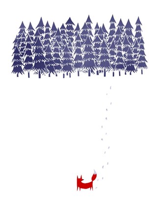 Framed Alone In The Forest Print