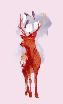 Framed Useless Deer Print