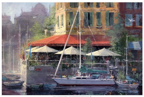 Framed Dockside Cafe Print