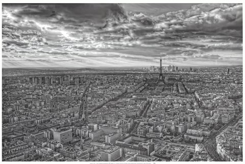 Framed Overlooking Paris Print