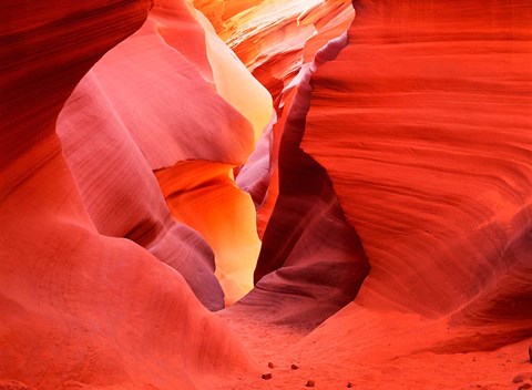 Framed Glowing Sandstone Walls, Lower Antelope Canyon Print