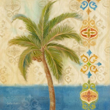 Framed Ikat Palm II Print