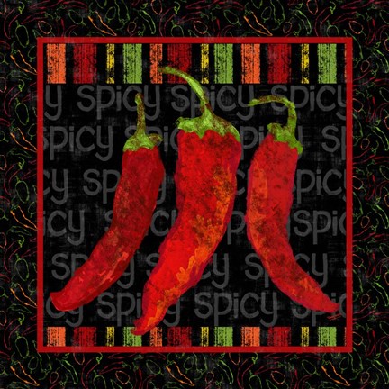 Framed Spicy Peppers II Print