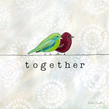 Framed Birds of a Feather Square I Print