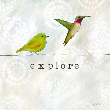 Framed Birds of a Feather Square III Print