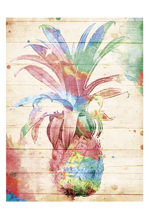 Framed Colorful Pineapple Print