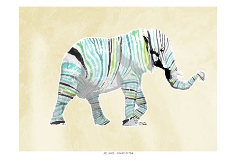 Framed Elephant Multi Print