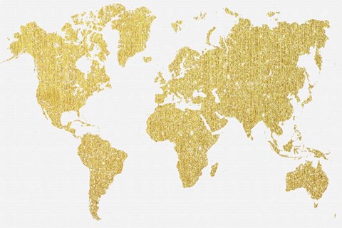 Framed Gold Map Print